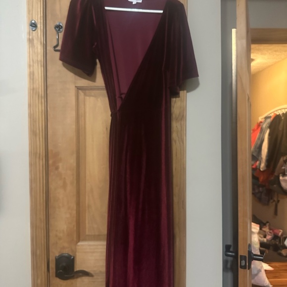 Baltic Born Burgundy Velvet Dress - Picture 4 of 5